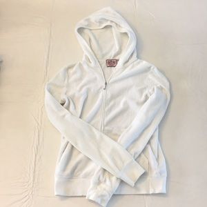 Juicy Couture White Terrycloth Hoodie
